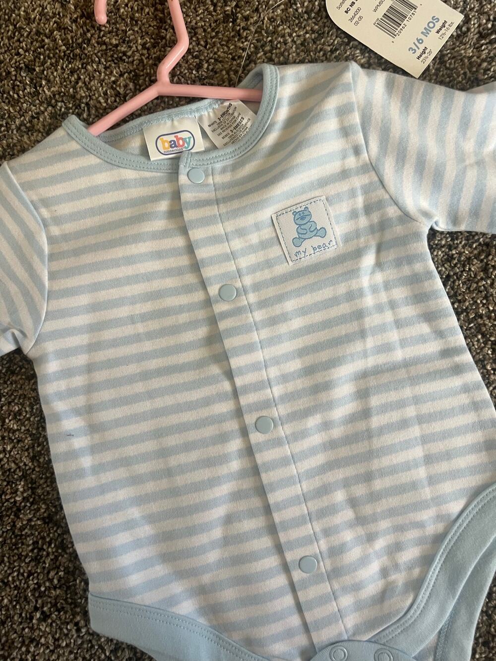 Baby Connections My Bear Baby Blue Onesie Size 3-6 Months